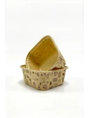 Kafem Muffin Kek Kapsülü Kare Kraft Desenli 50li - K33 thumbnail 1