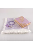 Seccade + Tesbih + Kuran Hediye Seti (hafız Boy, Kadife, Lila) thumbnail 2
