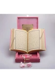 Tesbih + Kuran Hediye Seti (çanta Boy, Plaket Kutulu, Pudra Pembe) thumbnail 4