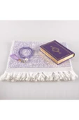 Seccade + Tesbih + Kuran Hediye Seti (çanta Boy, Lila) thumbnail 2