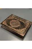 Dini Hediye Ahşap Kutulu Kuranı Kerim Bakır Renk Boyama thumbnail 7