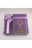 Şal + Seccade + Tesbih + Kuran Hediye Seti (orta Boy, Lila) thumbnail 1