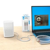 AU-707 Örgü Tasarımlı Aux Audio Kablo 3.5mm 1m thumbnail 3