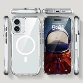 iPhone 16 Plus Kılıf M-safe Şarj Özellikli Airbagli Şeffaf İncek Kapak thumbnail 5