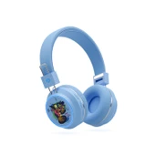 Polosmart FS99 Bluetooth 5.4 17 Saat Müzik AUX/TF Kart Destekli Kablosuz Kulak Üstü Kulaklık Mavi - 1