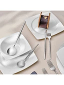 KARACA Jüpiter 84 Parça 12 Kişilik Premium Kutulu Çatal Kaşık Bıçak Takımı Platin - 3