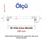 Talas 160 mm Düz Soft Antik Bakır Metal Kulp Mobilya Çekmece Dolap Kapak Kulpu Dayanıklı Kulpları thumbnail 3