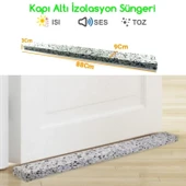 2 Adet Birden Kapı Altı İzolasyon Süngeri Kapı Altı Eşik Süngeri Rüzgar Önleyici Sünger - 6