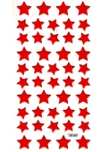 Sticker Kabartmalı Stiker Çıkartma Etiket (LRX003)-18x9 cm- Kırmızı Yıldızlar thumbnail 2