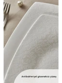 Karaca Fine Pearl Helen 62 Parça 12 Kişilik Beyaz Porselen Kare Tabaklı Şık Yemek Takımı - 6