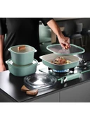 Neoflam Fika Comfort Yeşil Tencere, Tava ve Fırın Kabı Seti - 1