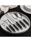 KARACA Alina 36 Parça 6 Kişilik Çatal Kaşık Bıçak Takımı Siyah - 1