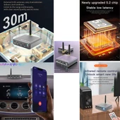 Çok fonksiyonlu Bluetooth ses alıcısı HIFI kayıpsız müzik USB AUX RCA thumbnail 3