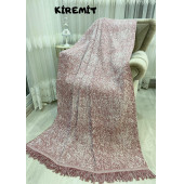 Özlü Home Lüks Pamuklu Koltuk Örtüsü Kiremit Rengi 170x220 - 1