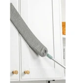 Mikrofiber Başlıklı Girintili Yüzey Dip Köşe Raf Temizleme Mopu Toz Alma Fırçası thumbnail 1