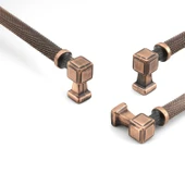 Talas Tırtıklı 128 mm Soft Antik Metal Kulp Mobilya Çekmece Dolap Kapak Kulpu Dayanıklı Kulbu Kulpları thumbnail 6