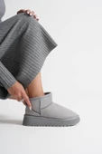 Anila Kadın Gri Kışlık Kürklü Bot - 1