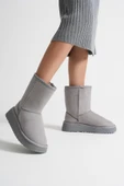Asina Kadın Gri Kışlık Kürklü Bot thumbnail 2