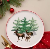 YILBAŞI PASTA TABAĞI DEER 21 CM 6 LI SET thumbnail 1