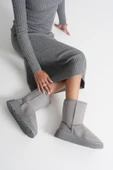 Asina Kadın Gri Kışlık Kürklü Bot thumbnail 1