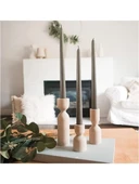 Mumluk Ahşap Stand Şamdan Dekoratif Mumluk thumbnail 1