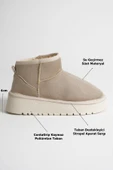 Anila Kadın Bej Kışlık Kürklü Bot thumbnail 4