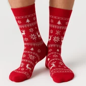 Plus Scorpion Erkek Yılbaşı Soket Çorap – Pamuklu, Desenli, Sıcak Tutan Noel Temalı 40-45 Numara thumbnail 2