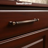 Talas 320 mm Tırtıklı Soft Antik Metal Kulp Kapak Kulpu Dayanıklı Kulpları Mobilya Çekmece Dolap thumbnail 7