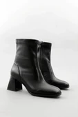 Lio Shoes Kadın Bot Siyah Kalın Topuklu Streç Boots 40 - 4