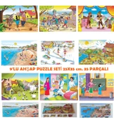 29 Adet Ahşap Anaokulu Montessori Eğitici Kavram Oyuncakları Seti - 3