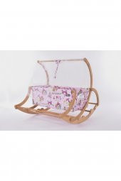 Biray Serisi Anne Yanı, Yerde Sallamalı Bebek Beşiği / Pembe Çılgın Kediler (Crazy Cat Boys Pink) - 1