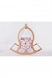 Cansu Serisi Anne Yanı, Yerde Sallamalı Bebek Beşiği / Kırmızı Kar Tanesi (Christmas Miracle Red) - 4