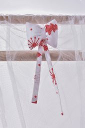 Cansu Serisi Anne Yanı, Yerde Sallamalı Bebek Beşiği / Kırmızı Kar Tanesi (Christmas Miracle Red) - 7