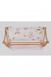 Ferzane Serisi Anne Yanı, Yerde Sallamalı Bebek Beşiği / Yavru Ayıcık Bej Zeminli (Rascal Cub brown) - 2