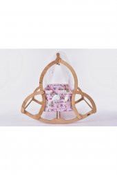 Dirim Serisi Anne Yanı, Yerde Sallamalı Bebek Beşiği / Pembe Çılgın Kediler (Crazy Cat Boys Pink) - 4