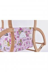 Dirim Serisi Anne Yanı, Yerde Sallamalı Bebek Beşiği / Pembe Çılgın Kediler (Crazy Cat Boys Pink) - 5