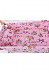 Dirim Serisi Anne Yanı, Yerde Sallamalı Bebek Beşiği / Pembe Çılgın Kediler (Crazy Cat Boys Pink) - 6