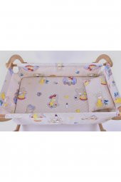 Ferzane Serisi Anne Yanı, Yerde Sallamalı Bebek Beşiği / Yavru Ayıcık Bej Zeminli (Rascal Cub brown) - 5