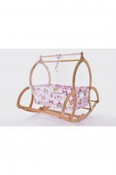 Dirim Serisi Anne Yanı, Yerde Sallamalı Bebek Beşiği / Pembe Çılgın Kediler (Crazy Cat Boys Pink) - 1