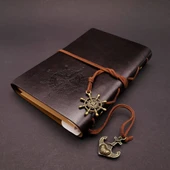 Siyah Deri Pusula Defter - 1