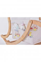 Kuğu Serisi Anne Yanı, Yerde Sallamalı Bebek Beşiği / Yavru Ayıcık Bej Zeminli (Rascal Cub brown) - 5