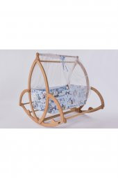 Tuana Serisi Anne Yanı, Yerde Sallamalı Bebek Beşiği / Mavi Çılgın Kediler (Crazy Cat Boys Blue) - 1