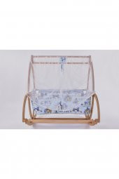 Tuana Serisi Anne Yanı, Yerde Sallamalı Bebek Beşiği / Mavi Çılgın Kediler (Crazy Cat Boys Blue) - 3