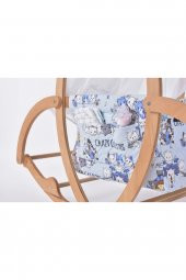 Tuana Serisi Anne Yanı, Yerde Sallamalı Bebek Beşiği / Mavi Çılgın Kediler (Crazy Cat Boys Blue) - 5