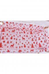 Yakut Serisi Anne Yanı, Yerde Sallamalı Bebek Beşiği / Kırmızı Kar Tanesi (Christmas Miracle Red) - 6