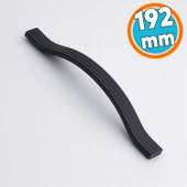 Mobilya Kulpu Çizgili Model Dayanıklı Uzun Ömürlü Modern Tasarım Siyah Çizgili Metal 192 mm thumbnail 1