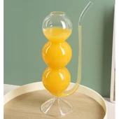 Pipetli Boğumlu Cam Bardak thumbnail 2