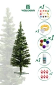 Waldern Luxury 90 Cm Yılbaşı Çam Ağaç Seti 5 Metre Peri Ledli Ve Yılbaşı Süsleri Paketi Kar Spreyi thumbnail 1