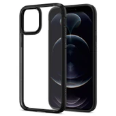 Spigen iPhone 12 / iPhone 12 Pro ile Uyumlu Kılıf Ultra Hybrid Matte Black thumbnail 1
