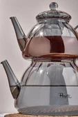 Perotti Vitor Füme Borosilikat Cam Çaydanlık 800ML + 1.5L 16482 thumbnail 3